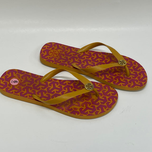 Tory burch discount orange flip flops