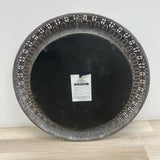 Handpainted Brown-White Metal Mirror