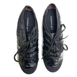 Madden Girl Size 8.5 Women's Black Shimmer Lace up Shoes