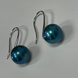 Honora Collection Solid Blue Pearl Hook Earrings