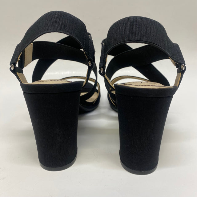 LifeStride Size 10 Women's Black Solid High Heel Sandals