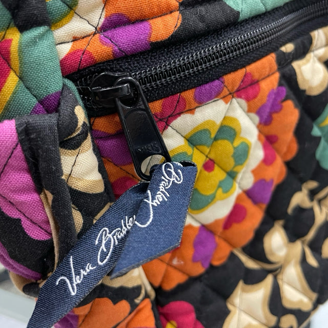 Vera Bradley Black-Multicolor Cotton Pattern Crossbody Handbag