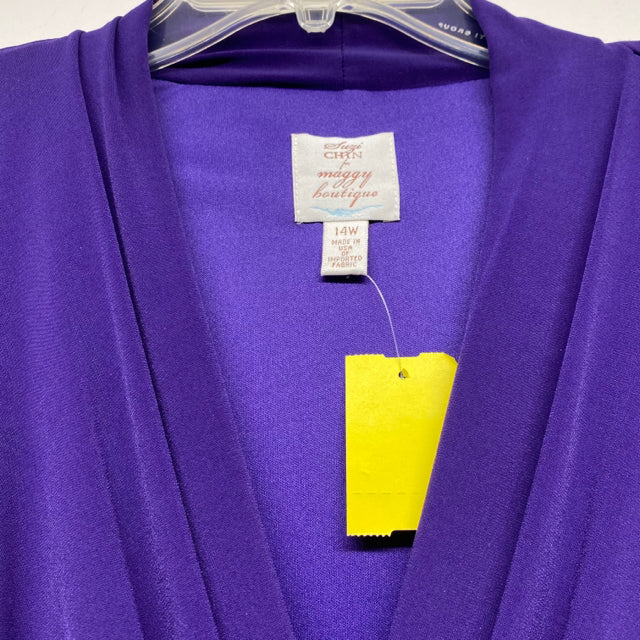 suzi chin for maggy boutique purple dress Suzi Chin For Maggy Boutique Dresses | Suzi Chin For Maggy Boutique Purple Green Floral V-Neck Midi Cotton Dress Us10 | Color: Green/Purple
