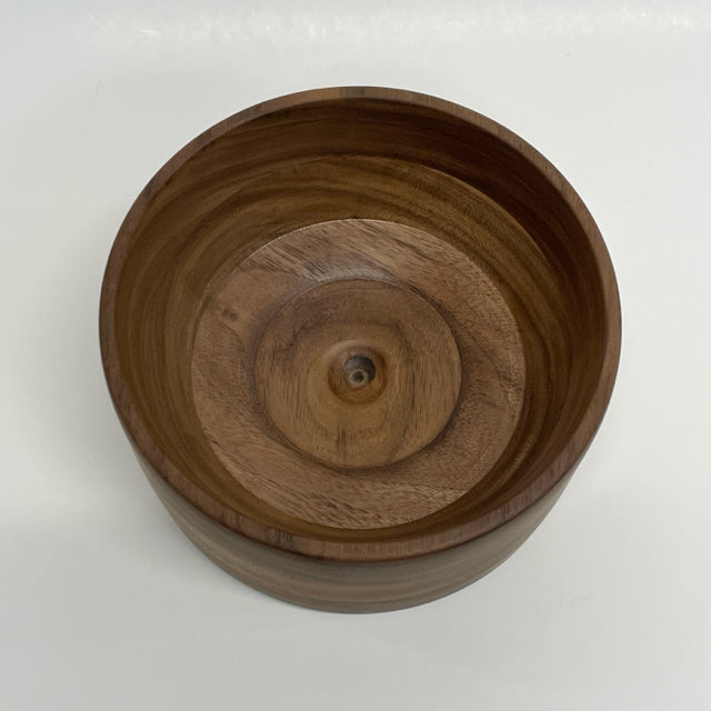 Hand Carved Brown Wood Bowl