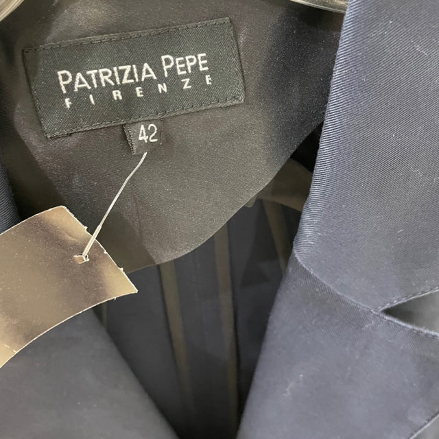 Patrizia Pepe Firenze Women's Size 42-XS Navy Solid Button Up Coat