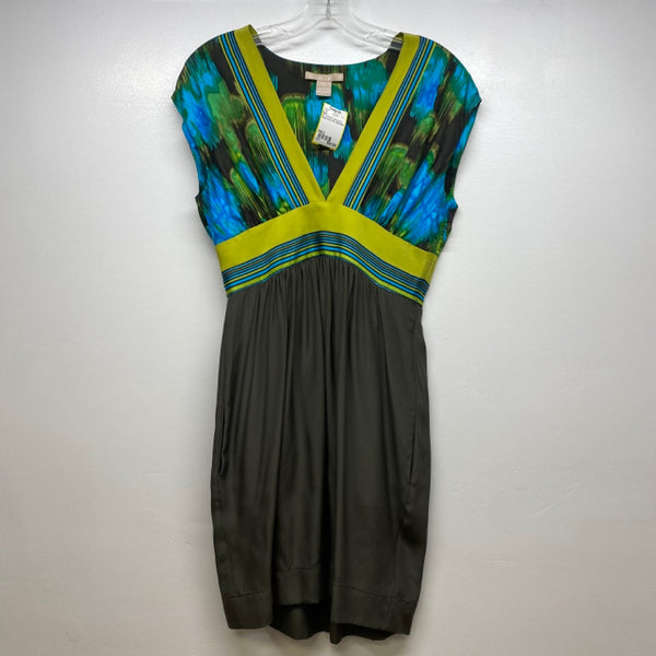 Hype Women's Size XS-2 Green-Multi Patchwork Sleeveless Dress