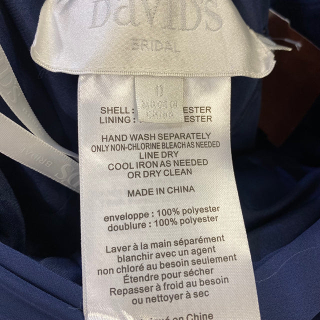 David's Bridal Size XS- 0 Women's Navy Solid Maxi Dress