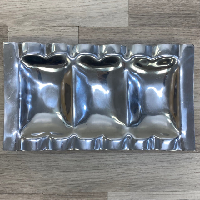 Silver Rectangle Metal Tray