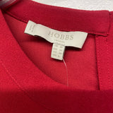 Hobbs Size 6-S Women's Red Solid Blouse
