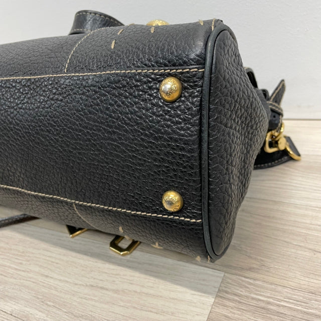 Dolce & Gabbana Black Leather Pebbled Handbag