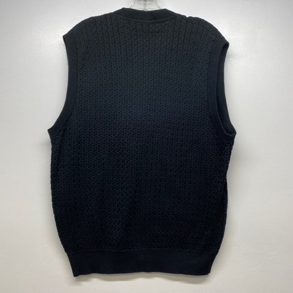 Bobby Jones Size L Black Knit Cotton Textured Men's Men's Vest