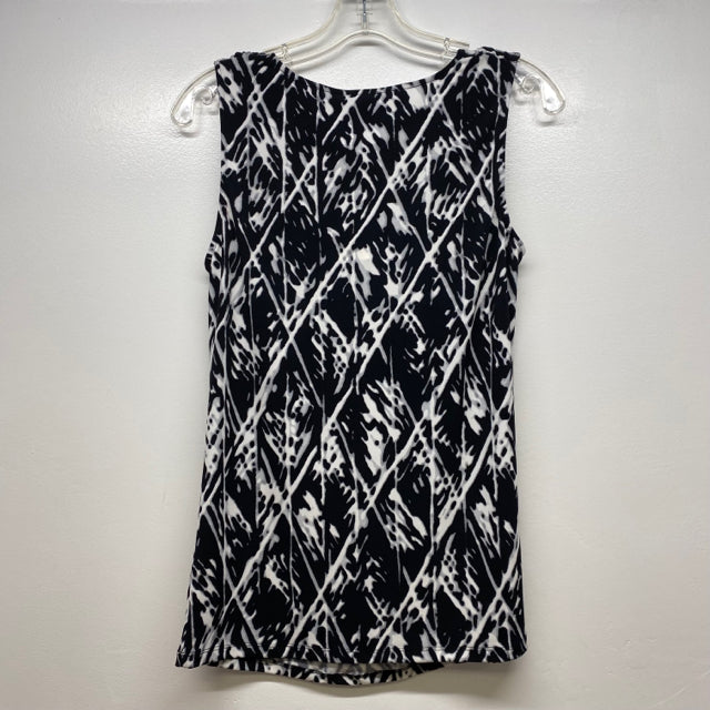 Kenneth Cole Reaction Size S Women's Black-White Pattern Sleeveless Top