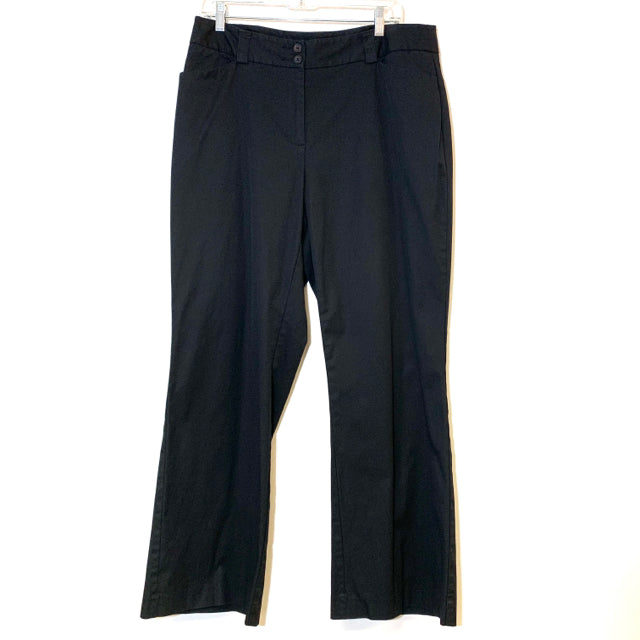 Lane Bryant Women's Size 14 Black Solid Cotton Chino Pants