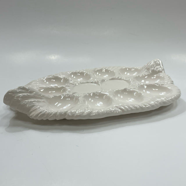 Ron Gordon Designs Off White Ceramic Egg Tray / Plate