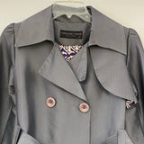 Gianfranco Rossi Women's Size 4-S Silver Shimmer Trench Coat