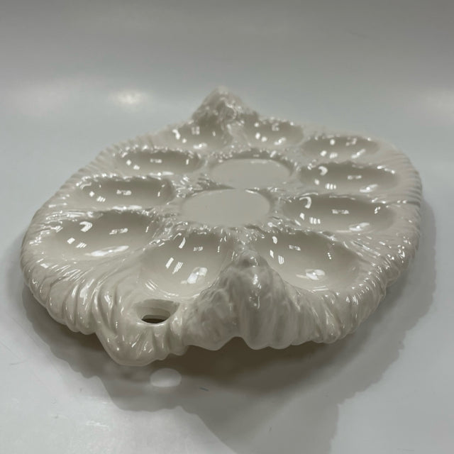 Ron Gordon Designs Off White Ceramic Egg Tray / Plate