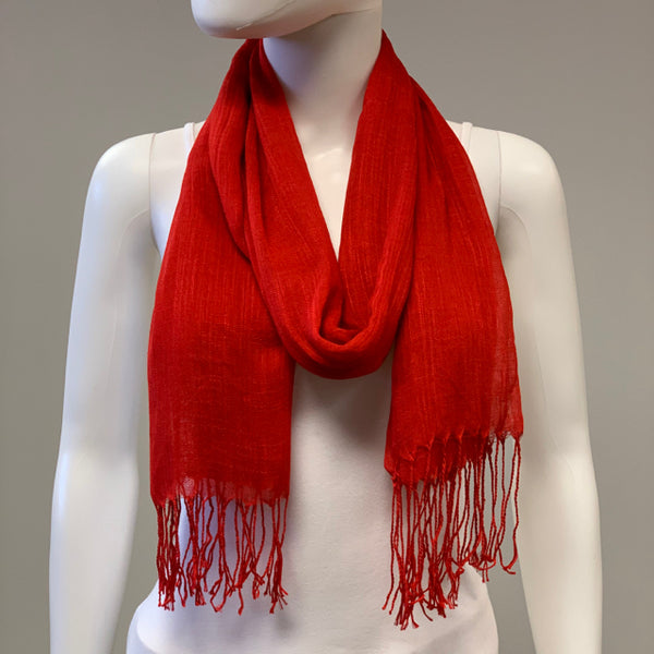 Silk scarf 16 * 160 Red & Green - A P P L E T R E E S