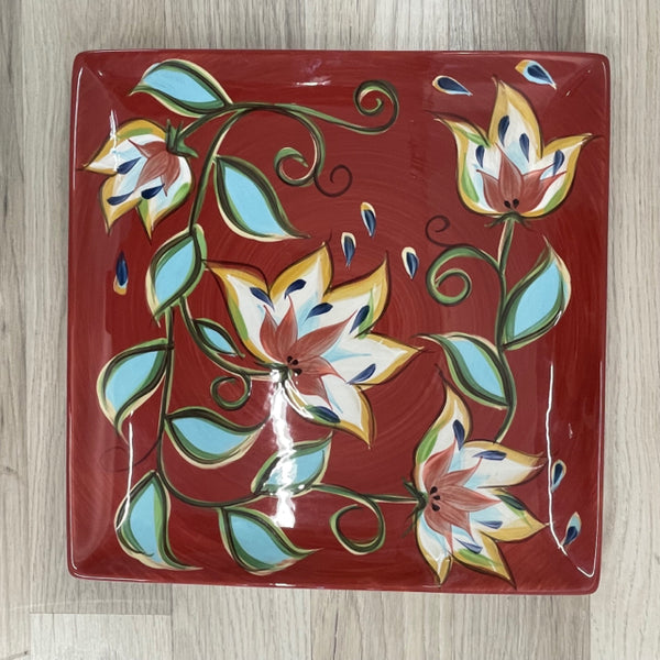 Southern Living at Home Red-Multi Ceramic Platter