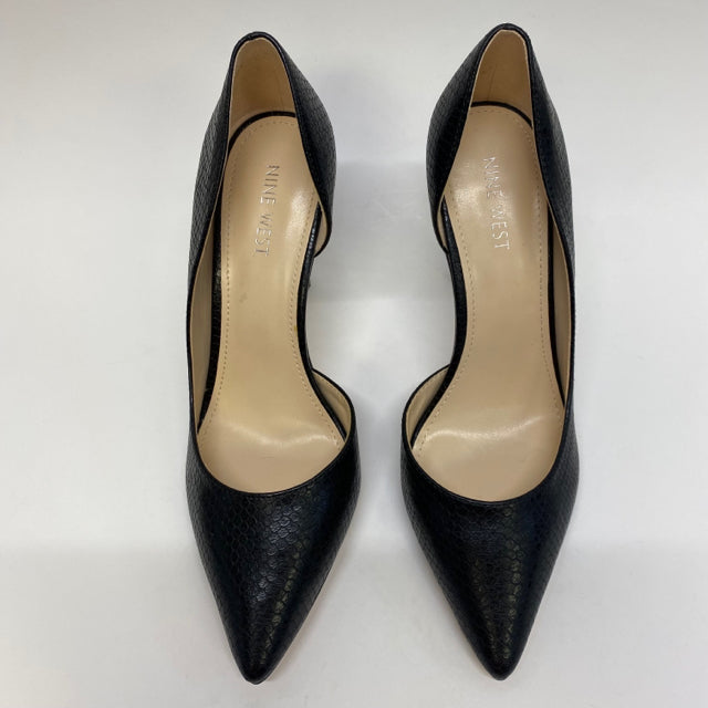 Nine West Size 8.5 Women's Black Solid Pump Shoes