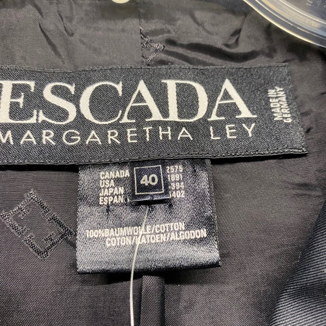 Escada Margaretha Ley Women's Size 40-L Navy Solid Button Down Jacket