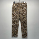 Chico's Size 6 Women's Brown-Multi Animal Print Slim Leg Ankle Pull On Pants