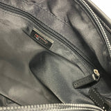 Talbots Black Flat Cordoroy Quilted Satchel Handbag