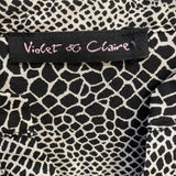 Violet & Claire Size M Women's Black-White Pattern Blouse