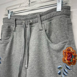 Driftwood Size L Women's Gray-Multi Applique Jogger Activewear Pants