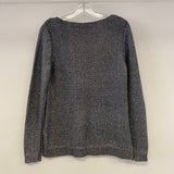 White House Black Market Size S Women's Silver Shimmer Pullover Sweater