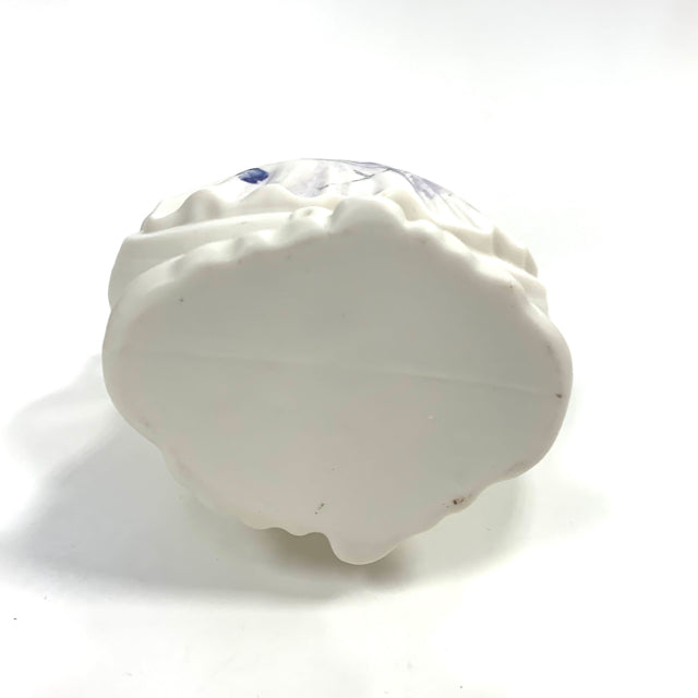 White-Multi Porcelain Vase - Single handle
