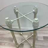 Off White Iron Side Table