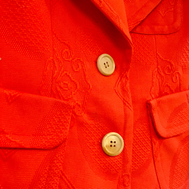 Plenty By Tracy Reese - Anthropologie Size S- M Red Embossed Jacket
