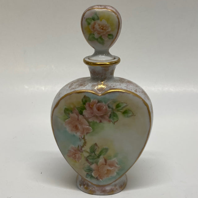 Limoge Perfume Bottle Floral Handpainted by Emma Seitz