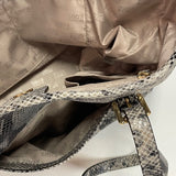 Michael Kors Gray-Multi Leather Snakeskin Tote Handbag