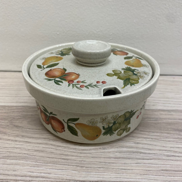 Wedgewood Tan-Multi Round Ceramic 5" Round Bowl with Lid
