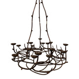Brown Wrought Iron Chandelier