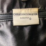 Christian Livingston Black-Gold Beaded Evening Bag
