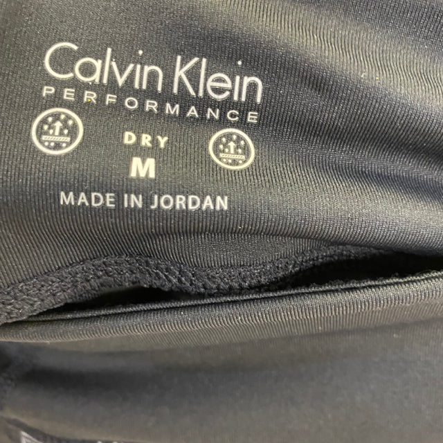 Calvin Klein Women's Size M Black-Gray Pattern Capri Activewear Pants