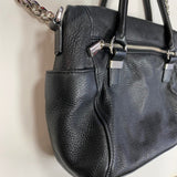 Michael Michael Kors Black Solid Leather Handbag