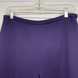 Worth Size 8 Women's Purple Solid Trouser Pants
