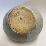 Gray Signed  Pottery Vase