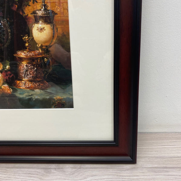 Framed Print Titled Still Life of Roses and Other Flowers by Jean Baptiste Robie