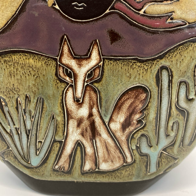 Mara Stoneware Coyote Round Decanter - Spirit of Santa Fe