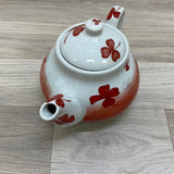 Red-White Enamel Kettle Keeps Ceramic Tea Pot Warm