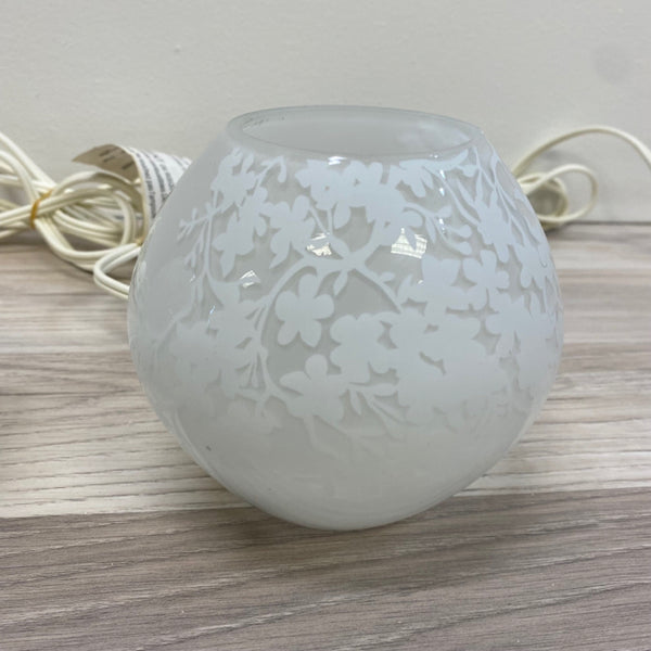 White Glass Round Lamp