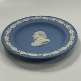 Wedgewood Blue Jasper-White Trinket Dish with William Shakespeare Bust Relief