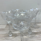 Heisey Clear Round Champagne-Sherbet Glasses - Set of 9