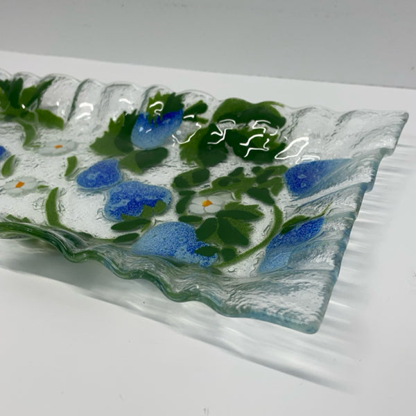 Peggy Karr Clear-Multi Glass Tray