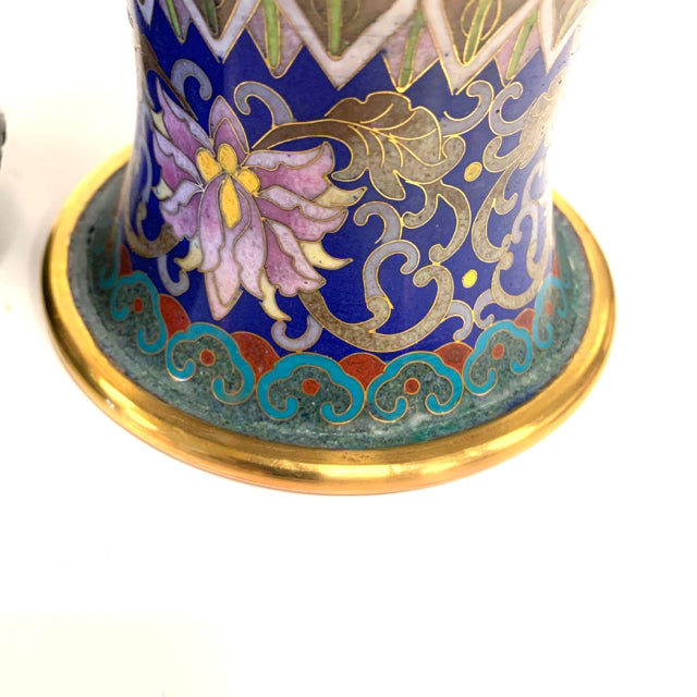 Blue-Multi Cloisonne Vase
