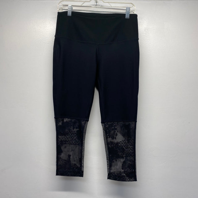 Mondetta Size M Women's Black Patchwork Ankle Activewear Pants